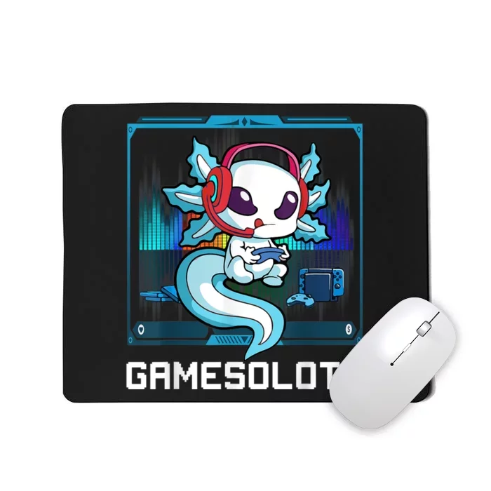 Cute Axolotl Lover Gamesalotl Gaming Axolotl  Toddler Mousepad