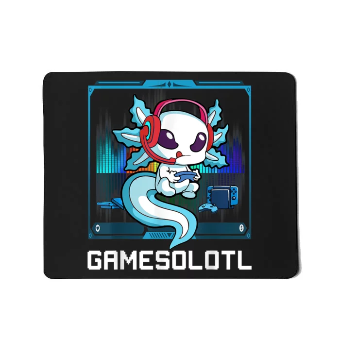 Cute Axolotl Lover Gamesalotl Gaming Axolotl  Toddler Mousepad