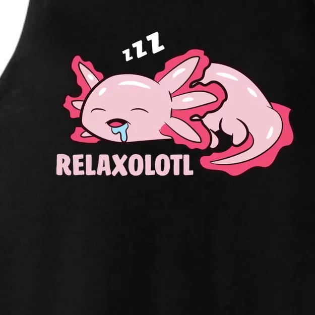 Cute Axolotl Lover Mexican Salamander Relaxolotl Pullover Hoodie Ladies Tri-Blend Wicking Tank