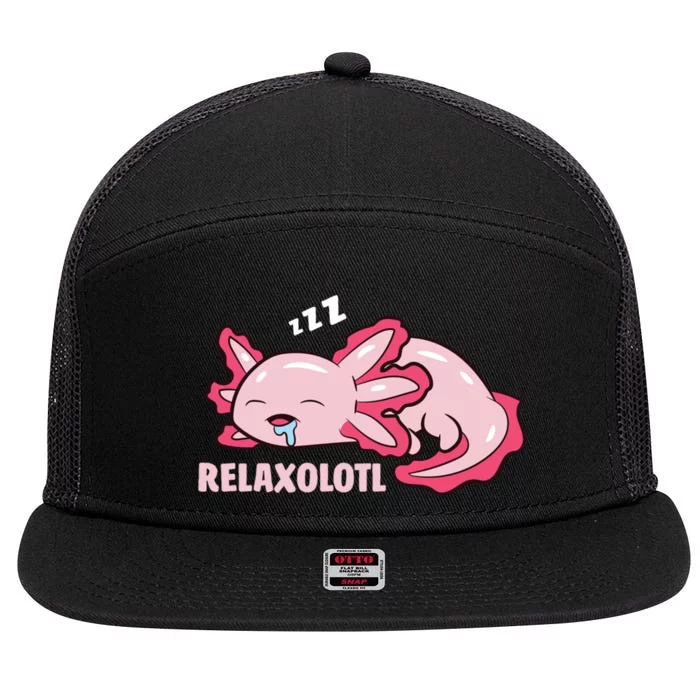 Cute Axolotl Lover Mexican Salamander Relaxolotl Pullover Hoodie 7 Panel Mesh Trucker Snapback Hat