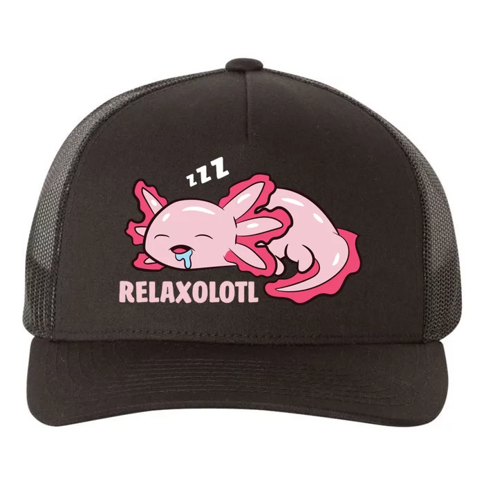 Cute Axolotl Lover Mexican Salamander Relaxolotl Pullover Hoodie Yupoong Adult 5-Panel Trucker Hat