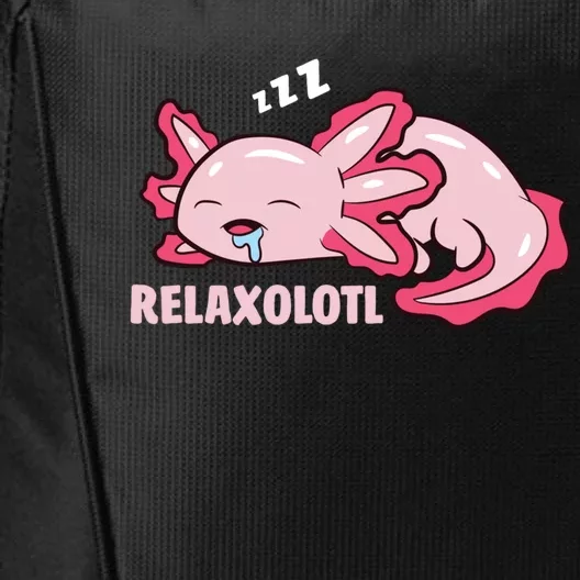 Cute Axolotl Lover Mexican Salamander Relaxolotl Pullover Hoodie City Backpack