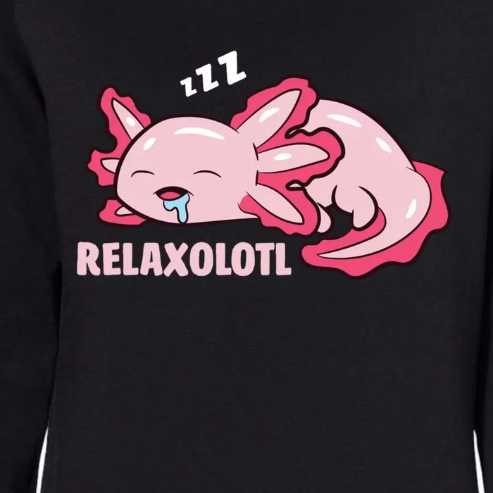 Cute Axolotl Lover Mexican Salamander Relaxolotl Pullover Hoodie Womens California Wash Sweatshirt