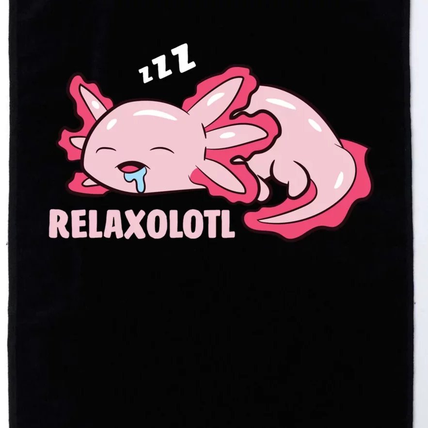 Cute Axolotl Lover Mexican Salamander Relaxolotl Pullover Hoodie Platinum Collection Golf Towel