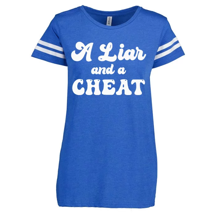 Cheater A Liar And A Cheat Cheater Enza Ladies Jersey Football T-Shirt