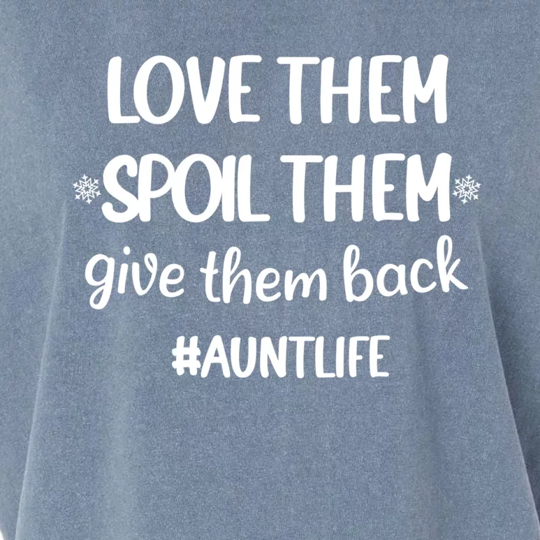 Christmas Auntie Love Them Spoil Them Give Them Back Great Gift Garment-Dyed Women's Muscle Tee