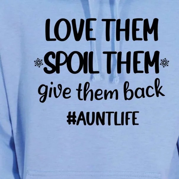 Christmas Auntie Love Them Spoil Them Give Them Back Great Gift Unisex Surf Hoodie