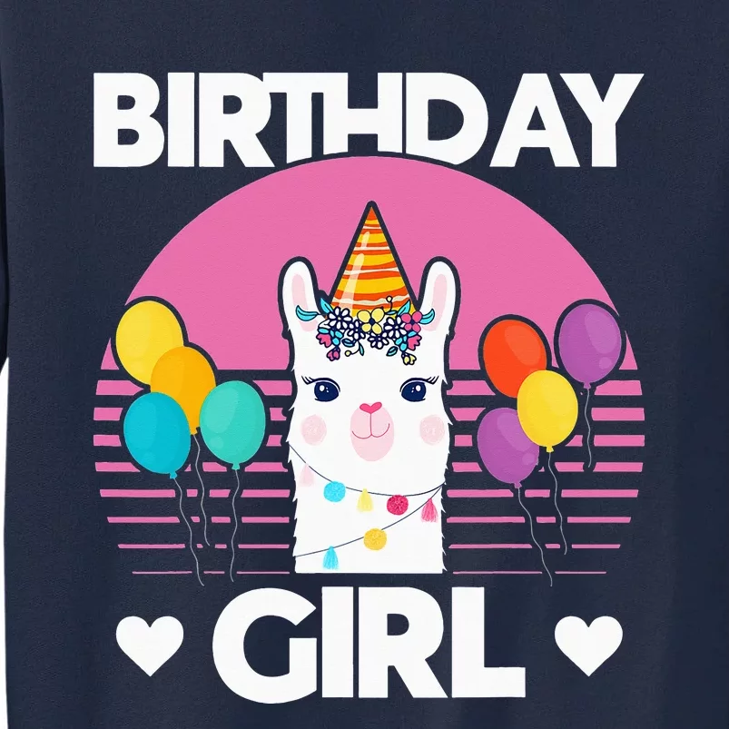 Cute Alpaca Llama Birthday Party Tall Sweatshirt