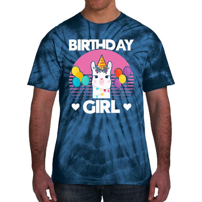 Cute Alpaca Llama Birthday Party Tie-Dye T-Shirt