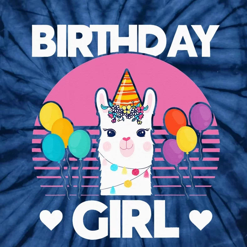 Cute Alpaca Llama Birthday Party Tie-Dye T-Shirt