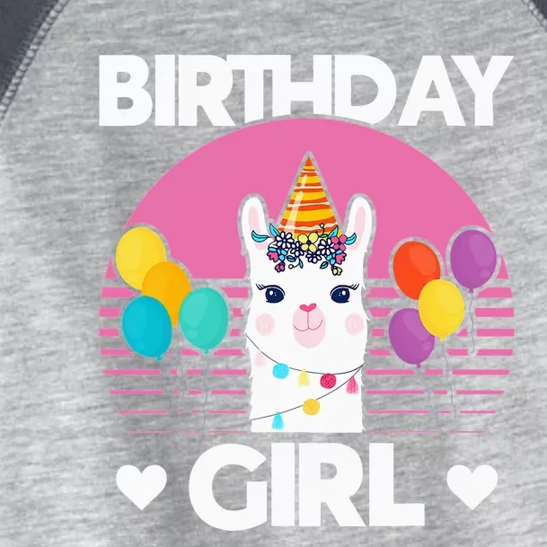 Cute Alpaca Llama Birthday Party Toddler Fine Jersey T-Shirt