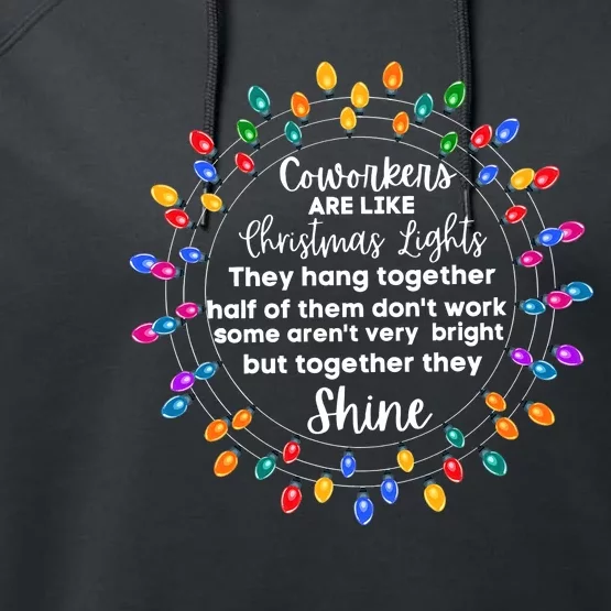 CoworkerS Are Like Christmas Lights Funny Office Performance Fleece Hoodie