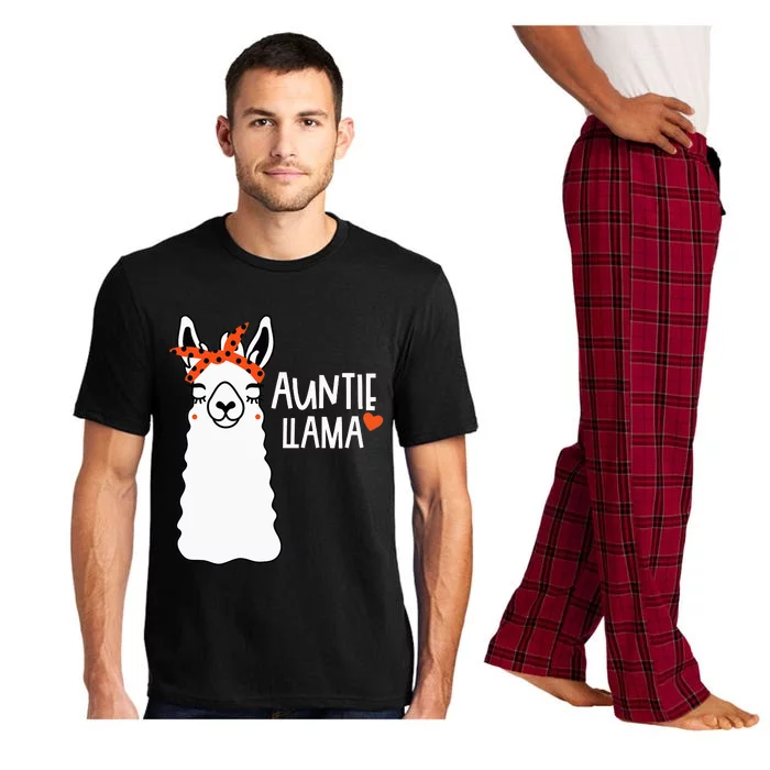 Cute Auntie Llama Funny Alpacas Llamas Lover Gift For Aunt Pajama Set