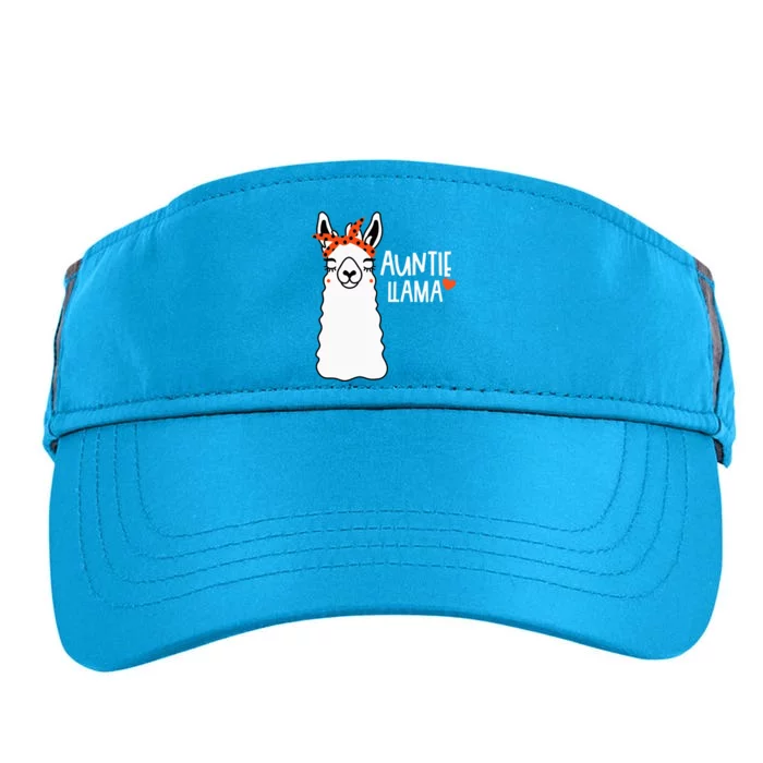 Cute Auntie Llama Funny Alpacas Llamas Lover Gift For Aunt Adult Drive Performance Visor