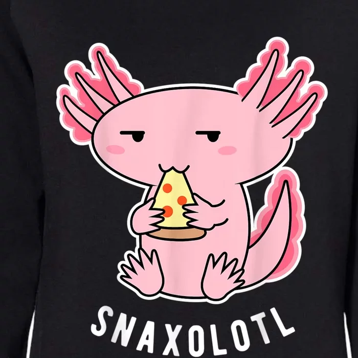 Cute Axolotl Lover Snaxolotl Eating Pizza Kawaii Anime Womens California Wash Sweatshirt