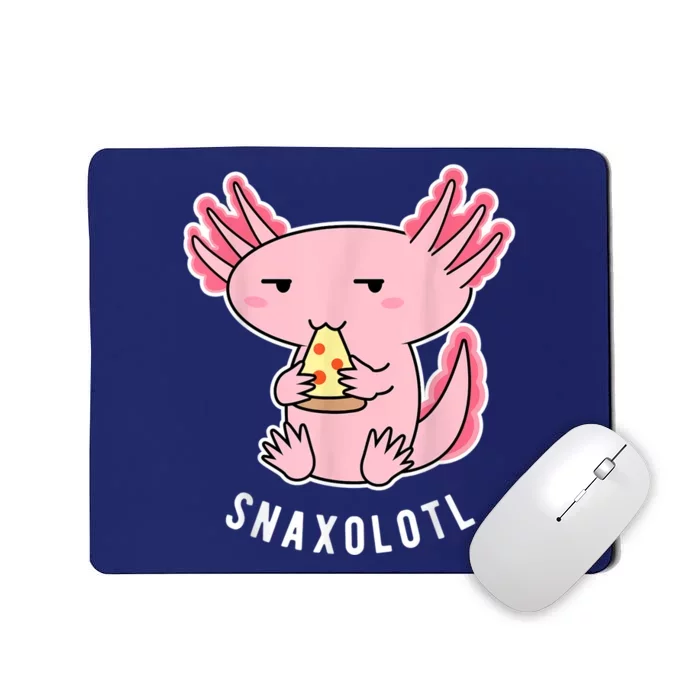 Cute Axolotl Lover Snaxolotl Eating Pizza Kawaii Anime Mousepad