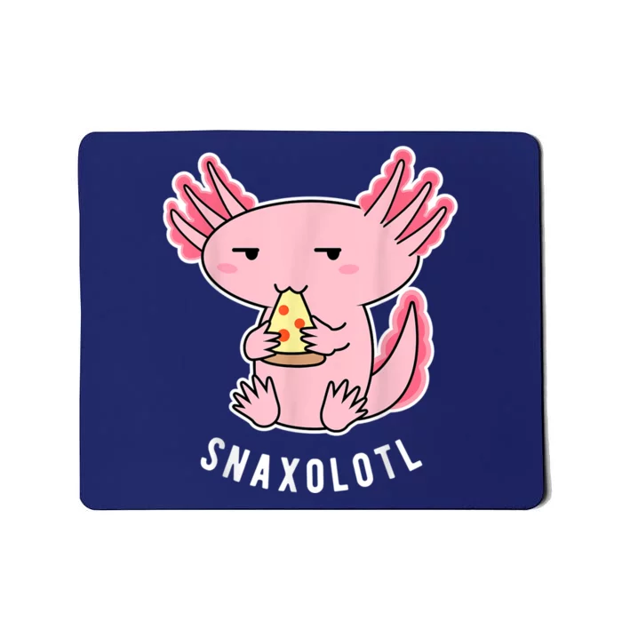 Cute Axolotl Lover Snaxolotl Eating Pizza Kawaii Anime Mousepad