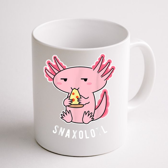 Cute Axolotl Lover Snaxolotl Eating Pizza Kawaii Anime Front & Back Coffee Mug