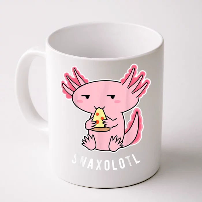 Cute Axolotl Lover Snaxolotl Eating Pizza Kawaii Anime Front & Back Coffee Mug