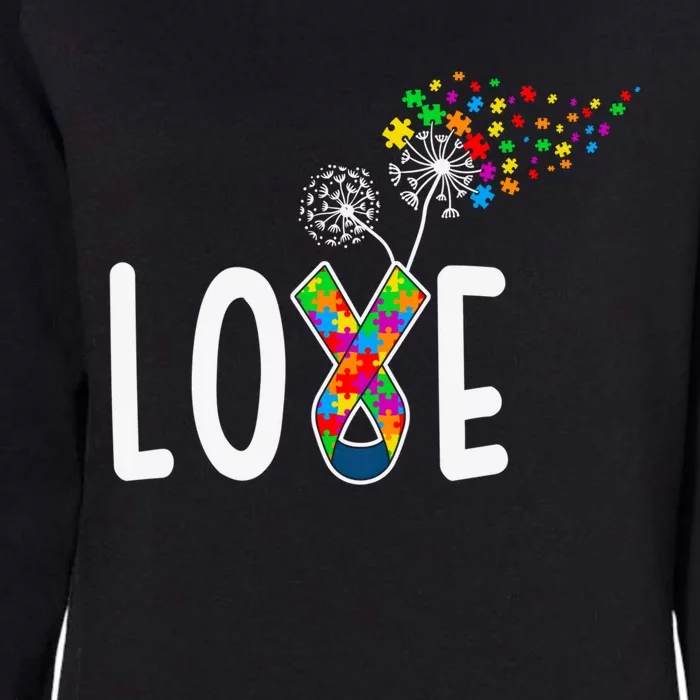 Cute Autism Love Puzzle Autism Awareness Day Cool Gift Womens California Wash Sweatshirt