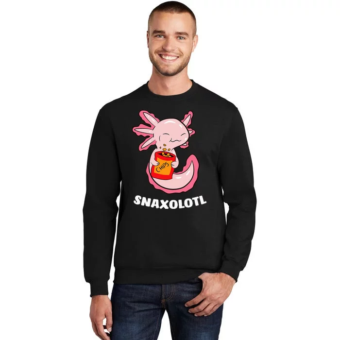 Cute Axolotl Lover Snaxolotl Kawaii Axolotl Food Sweets Tall Sweatshirt