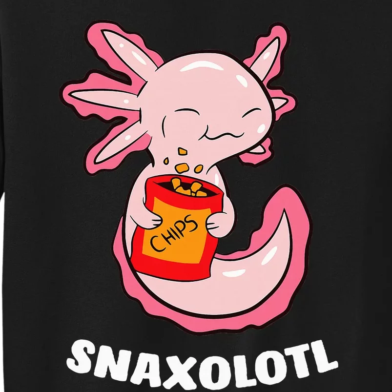 Cute Axolotl Lover Snaxolotl Kawaii Axolotl Food Sweets Tall Sweatshirt