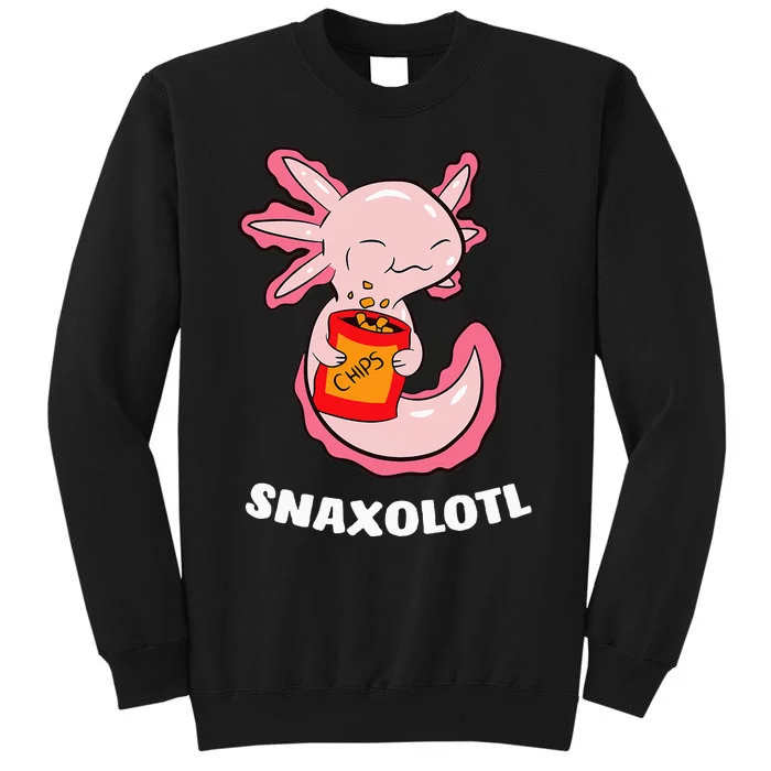 Cute Axolotl Lover Snaxolotl Kawaii Axolotl Food Sweets Tall Sweatshirt