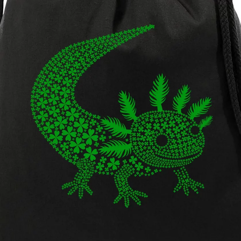 Cute Axolotl Luck St Patricks Day Axolotl Gift Drawstring Bag