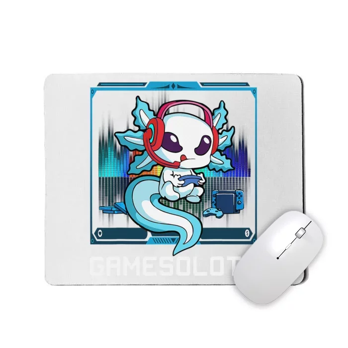 Cute Axolotl Lover Gamesalotl Gaming Axolotl Mousepad