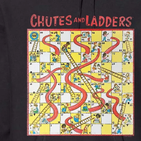 Chutes And Ladders Game Board Art From 1979 Premium Hoodie