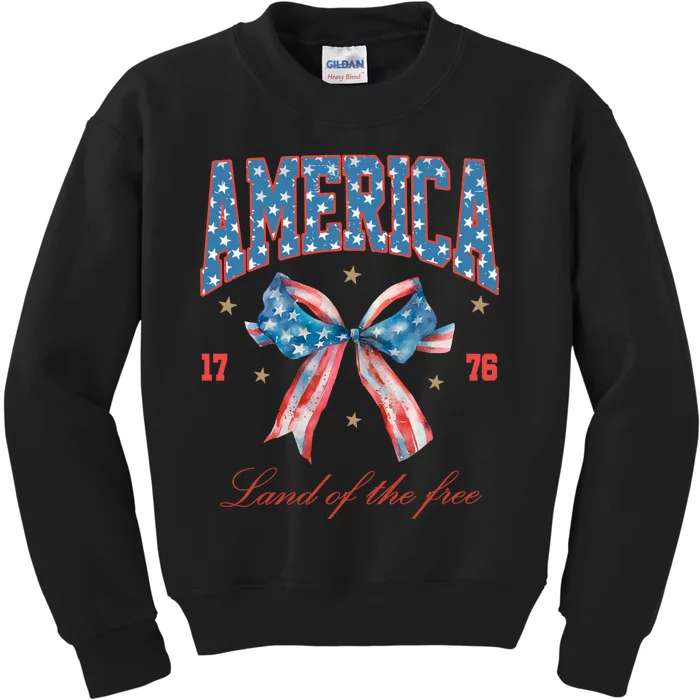 Coquette America Land Of The Free 1776 Kids Sweatshirt