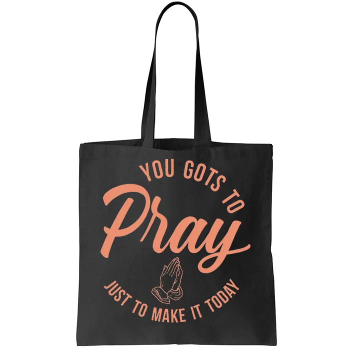 Concrete And Luxury Gots To Pray Crimson Bliss Tote Bag