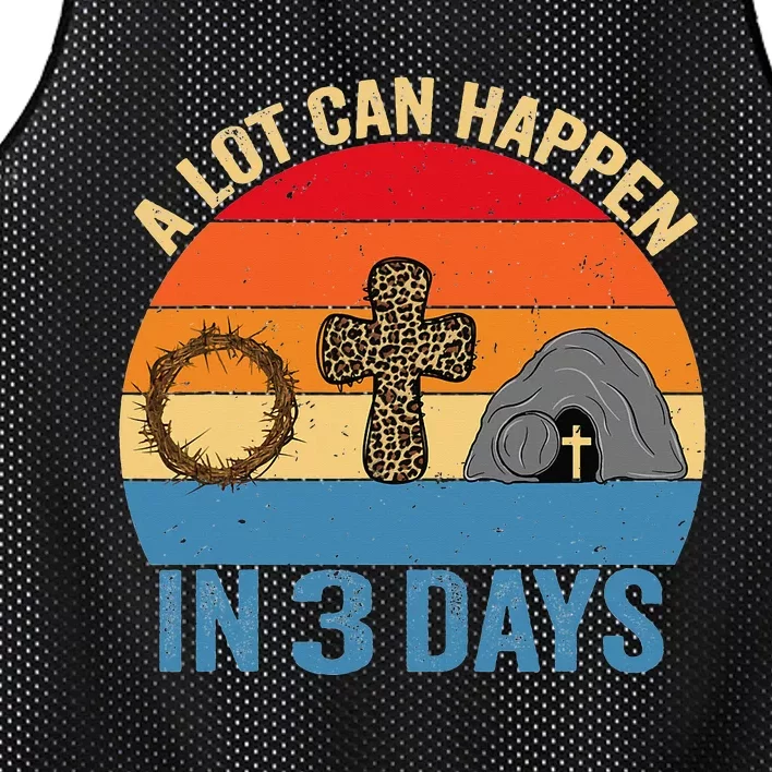 Christian A Lot Can Happen in 3 Days Reto Easter Day Mesh Reversible Basketball Jersey Tank