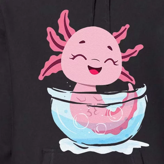 Cute Axolotl Lover Snaxolotl Kawaii Axolotl Food Sweets Premium Hoodie