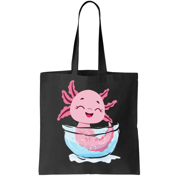 Cute Axolotl Lover Snaxolotl Kawaii Axolotl Food Sweets Tote Bag