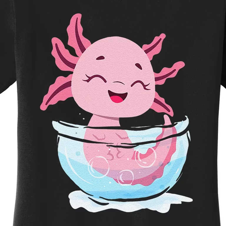 Cute Axolotl Lover Snaxolotl Kawaii Axolotl Food Sweets Women's T-Shirt