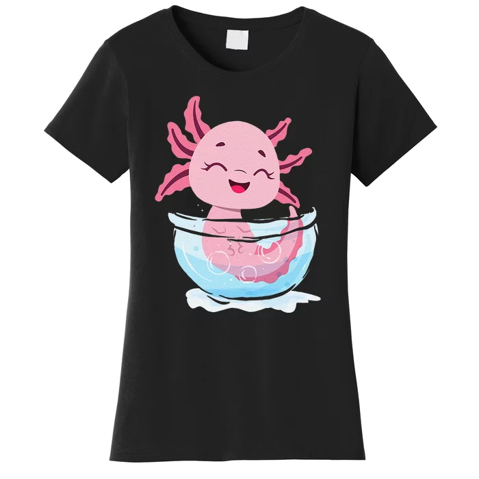 Cute Axolotl Lover Snaxolotl Kawaii Axolotl Food Sweets Women's T-Shirt