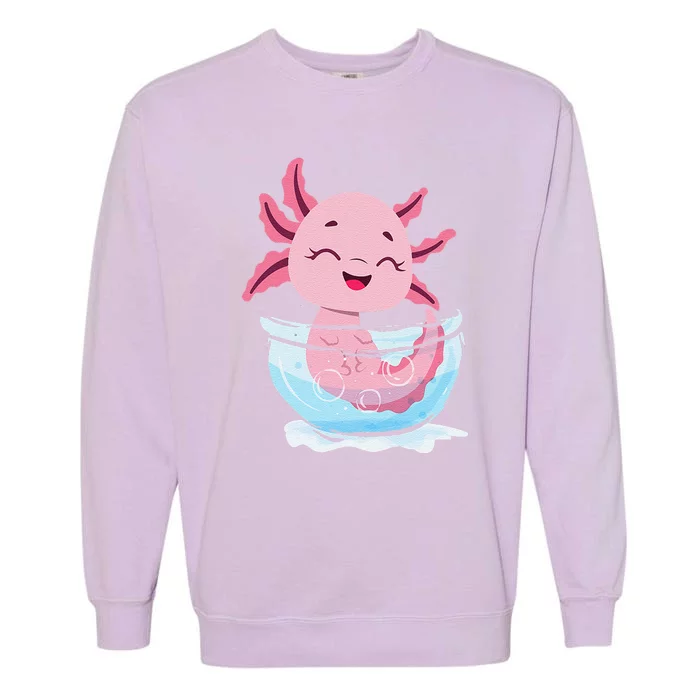 Cute Axolotl Lover Snaxolotl Kawaii Axolotl Food Sweets Garment-Dyed Sweatshirt