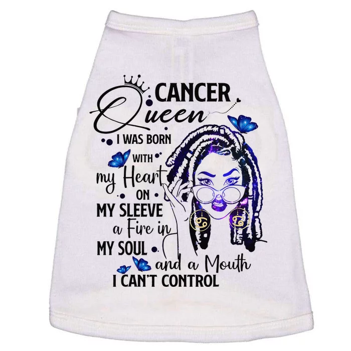 Cancer Afro Locs Zodiac Signs Birthday Gift Doggie Tank