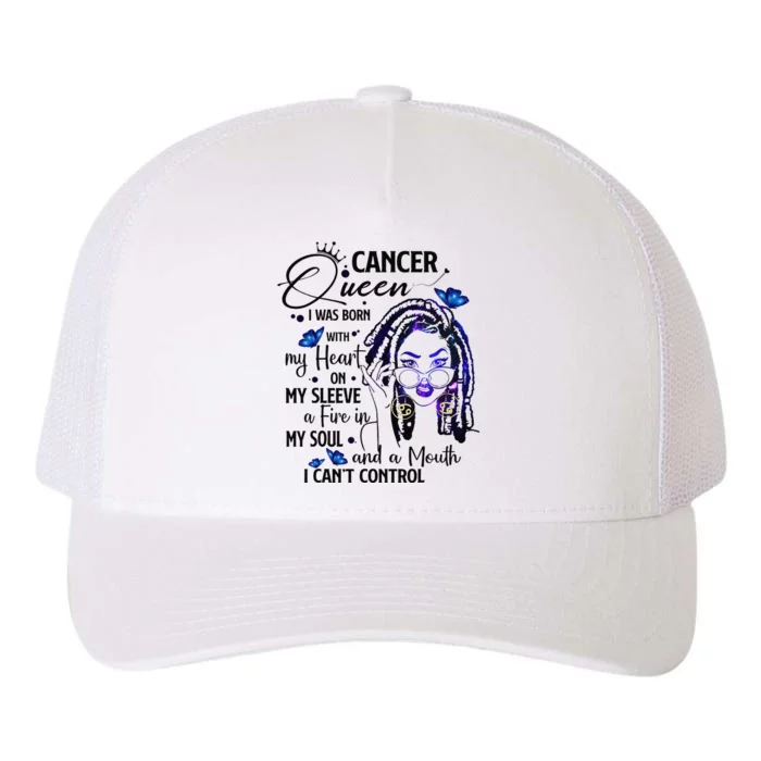 Cancer Afro Locs Zodiac Signs Birthday Gift Yupoong Adult 5-Panel Trucker Hat