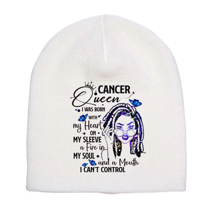 Cancer Afro Locs Zodiac Signs Birthday Gift Short Acrylic Beanie