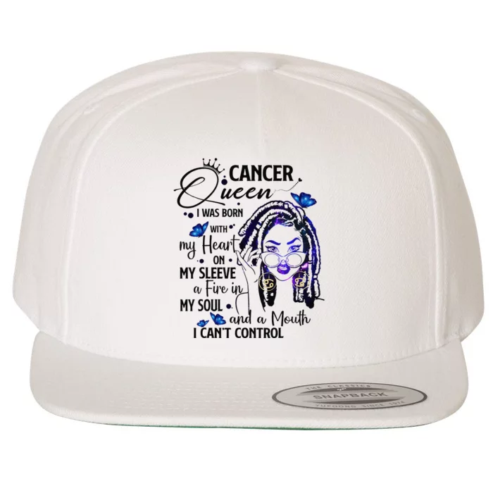 Cancer Afro Locs Zodiac Signs Birthday Gift Wool Snapback Cap