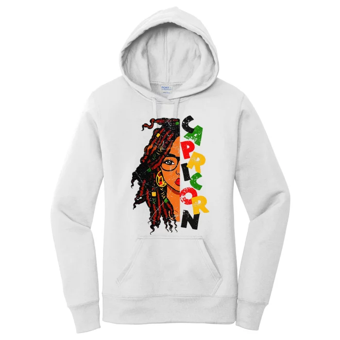 Capricorn Afro Locs Zodiac Signs Birthday Women's Pullover Hoodie