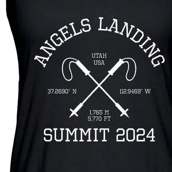 Climbed Angels Landing Summit 2024 Utah Usa Hike Hiking Ladies Essential Flowy Tank