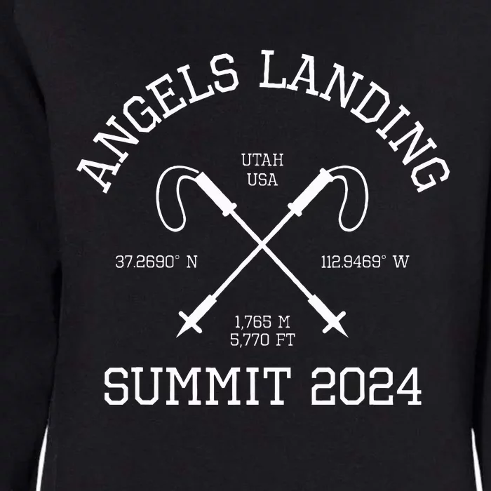 Climbed Angels Landing Summit 2024 Utah Usa Hike Hiking Womens California Wash Sweatshirt