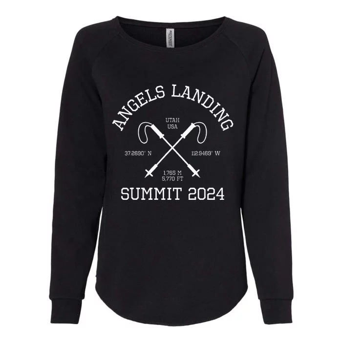 Climbed Angels Landing Summit 2024 Utah Usa Hike Hiking Womens California Wash Sweatshirt