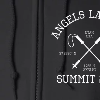 Climbed Angels Landing Summit 2024 Utah Usa Hike Hiking Full Zip Hoodie