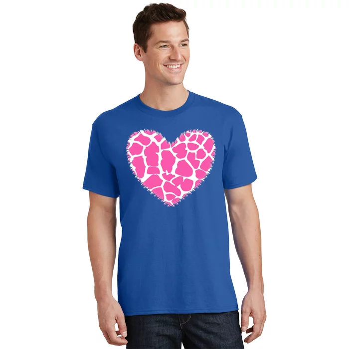 Cute Animal Leopard Print Heart Love Wife Aunt Gift T-Shirt