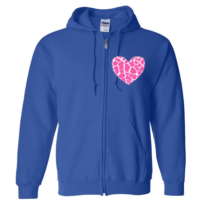 Cute Animal Leopard Print Heart Love Wife Aunt Gift Full Zip Hoodie