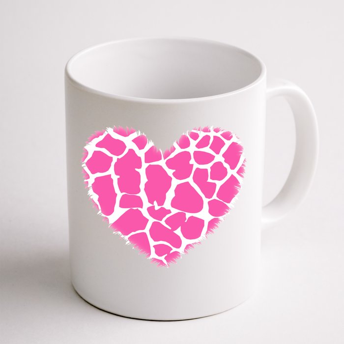 Cute Animal Leopard Print Heart Love Wife Aunt Gift Front & Back Coffee Mug